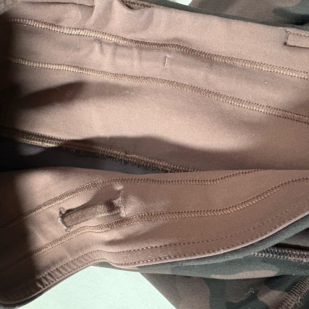 lululemon athletica Brown & Black Camo Leggings with waist drawstring - Picture 3 of 4